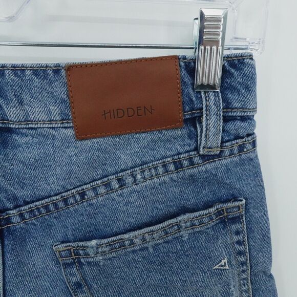 Extra Small Denim Shorts Blue Raw Hem Boho Festival Coastal Summer Distressed‎ - Picture 11 of 16